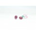 Handcrafted Studs Women's 925 Sterling Silver Natural Red Ruby Gem Stone